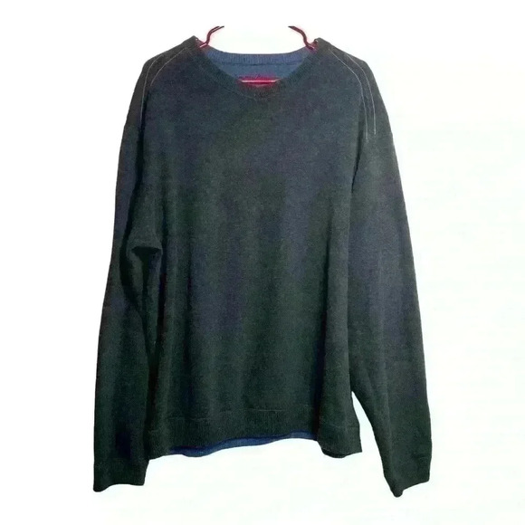 Tommy Bahama Flip side pro abaco logo reversible V-neck pullover sweater Size XL - Picture 1 of 7